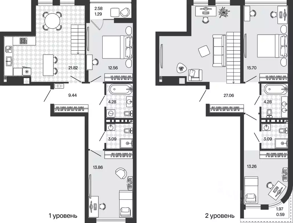 4-к кв. Калининградская область, Гурьевский муниципальный округ, пос. ... - Фото 1