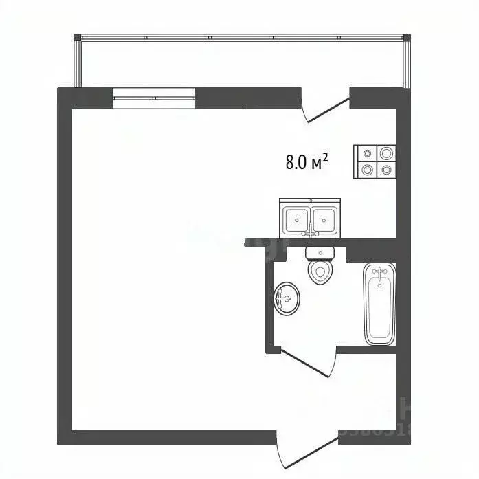 Студия Ростовская область, Красный Сулин ул. Суворова, 19 (25.0 м) - Фото 1
