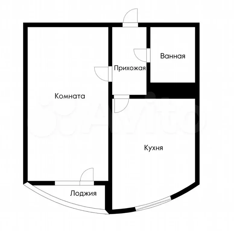 1-к. квартира, 36,1 м, 8/9 эт. - Фото 0