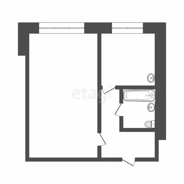 1-комнатная квартира: Томск, улица Говорова, 37 (25.8 м) - Фото 1