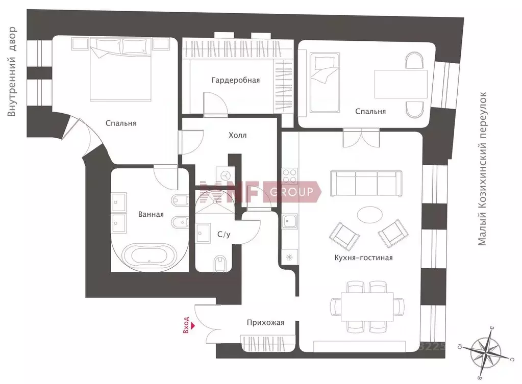 3-к кв. Москва Малый Козихинский пер., 12 (93.0 м) - Фото 2