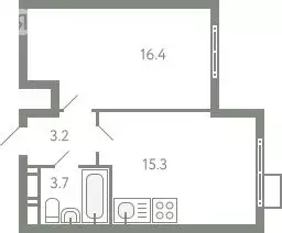 1-комнатная квартира: Молоково, жилой комплекс Ново-Молоково, 13 (38.6 ... - Фото 1