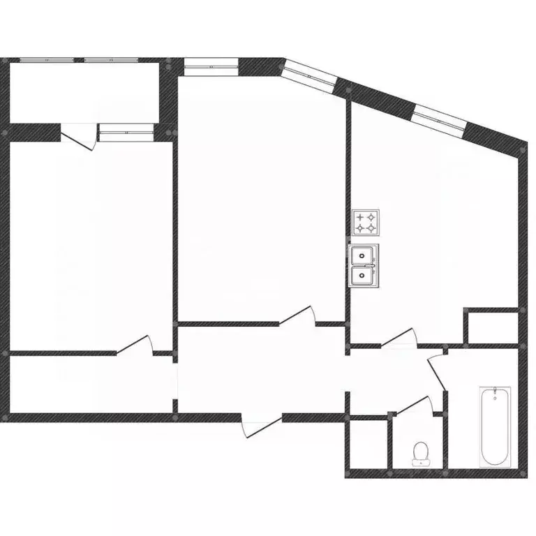 2-к кв. Нижегородская область, Нижний Новгород ул. Богдановича, 6 ... - Фото 1