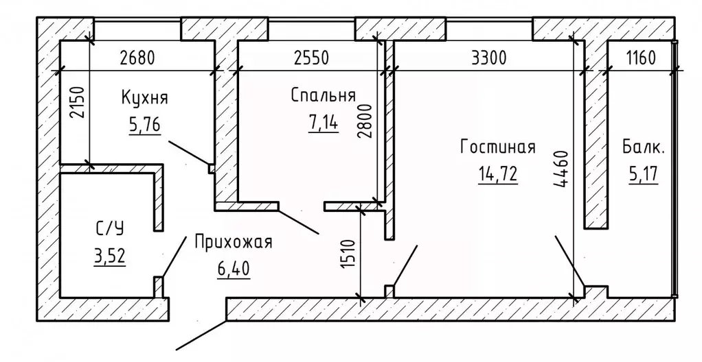 2-к кв. Кабардино-Балкария, Нальчик ул. Мусова (41.0 м) - Фото 2