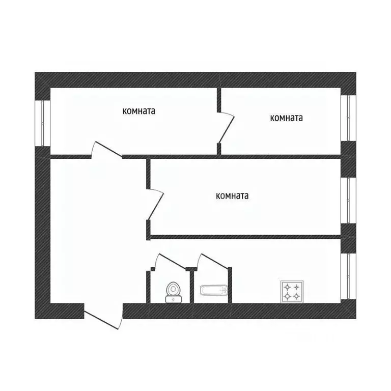 3-к кв. Ленинградская область, Волхов Новгородская ул., 8 (49.9 м) - Фото 2