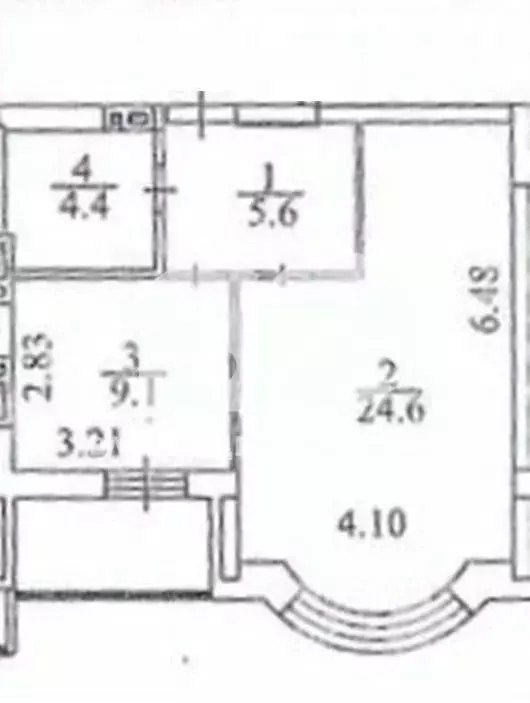 1-к кв. Новосибирская область, Новосибирск Ельцовская ул., 6/4 (43.7 ... - Фото 1