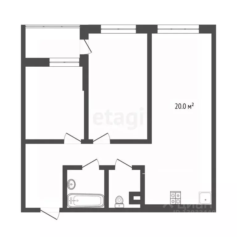 2-к кв. Тюменская область, Тюмень ул. Газовиков, 73 (63.9 м) - Фото 2