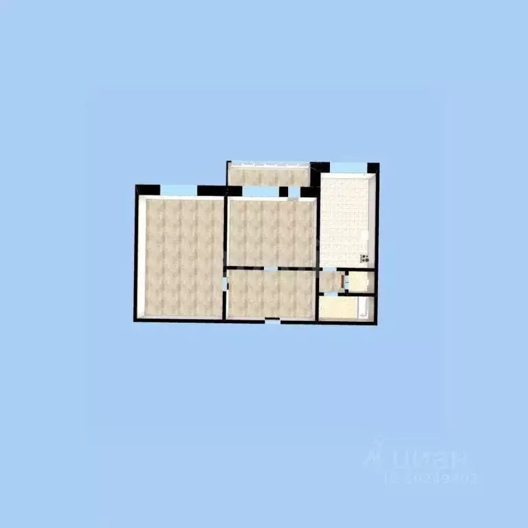 2-к кв. Башкортостан, Уфа ул. Рудольфа Нуреева, 1 (64.4 м) - Фото 1