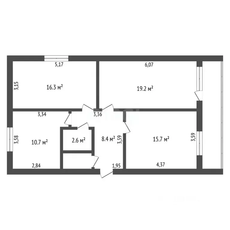 3-к кв. Амурская область, Благовещенск Амурская ул., 55/2 (78.6 м) - Фото 2