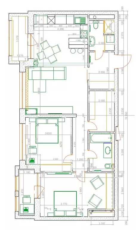 2-к кв. Москва 2-я Черногрязская ул., 6к1 (102.0 м) - Фото 1