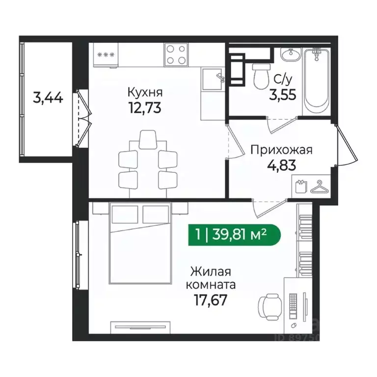 1-к кв. Ленинградская область, Сертолово Всеволожский район, Сертолово ... - Фото 1