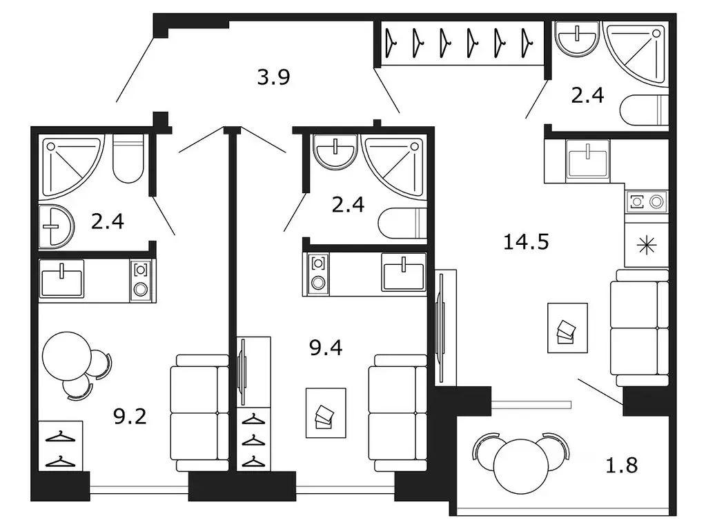 Студия Москва ул. Героев Панфиловцев, 9К1 (11.8 м) - Фото 0