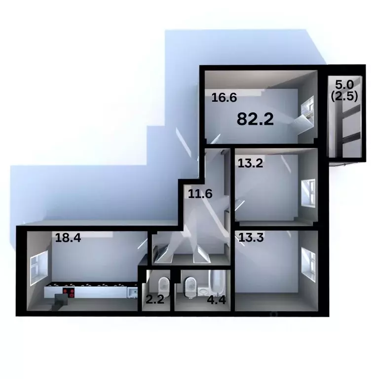 3-к кв. Псковская область, Псков Пароменская ул., 28 (82.2 м) - Фото 1