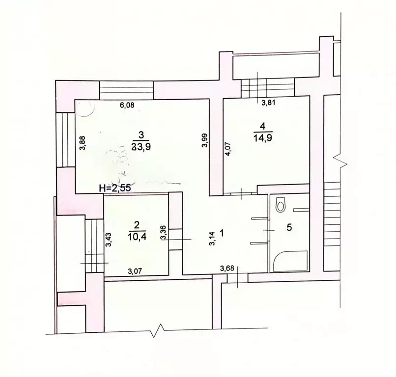 2-к кв. Волгоградская область, Волгоград Кузнецкая ул., 36 (66.0 м) - Фото 1