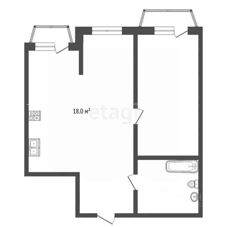 2-к кв. Ставропольский край, Пятигорск ул. Пестова (58.5 м) - Фото 1