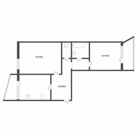 2-к кв. Ханты-Мансийский АО, Сургут просп. Ленина, 50 (57.0 м) - Фото 1