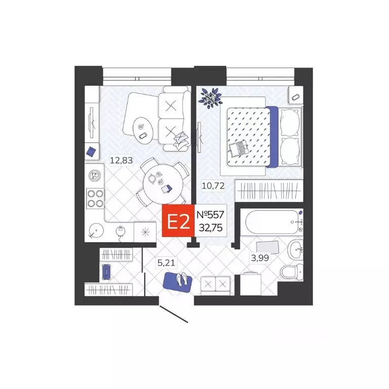 1-к кв. Тульская область, Тула Мясново мкр, Желания жилой комплекс ... - Фото 1