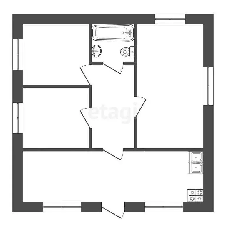 Дом в Феодосия, улица Ленина (50.6 м) - Фото 1