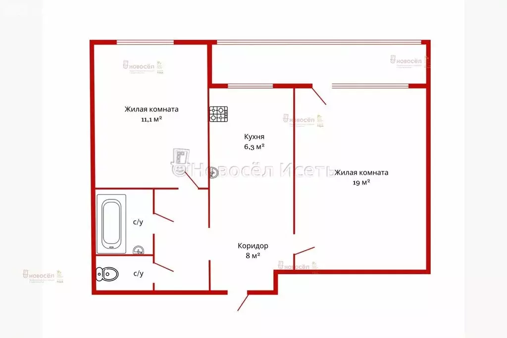 2-комнатная квартира: Екатеринбург, улица Блюхера, 63 (49 м) - Фото 0