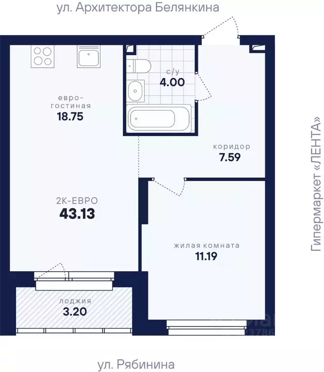 1-к кв. Свердловская область, Екатеринбург Академический мкр, ... - Фото 2