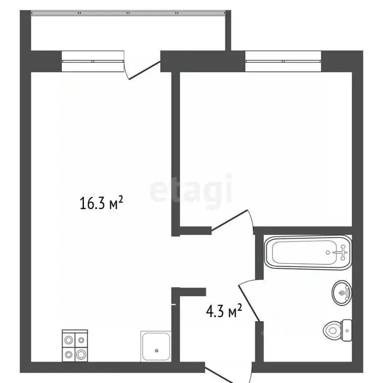 1-к кв. Удмуртия, Завьяловский район, с. Первомайский ул. Оружейников, ... - Фото 2