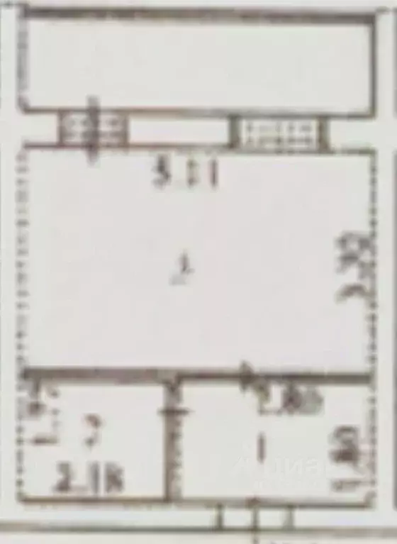 Студия Новосибирская область, Новосибирск ул. Юности, 5 (26.0 м) - Фото 2