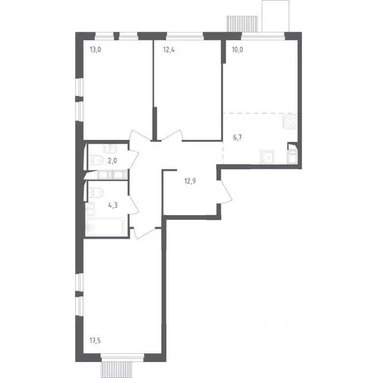 3-к кв. Московская область, Мытищи ул. Стрельбище Динамо, 10 (77.3 м) - Фото 1
