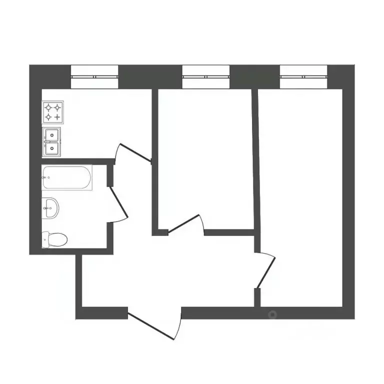 2-к кв. Тюменская область, Тюменский муниципальный округ, с. Каскара ... - Фото 2