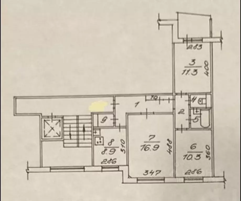 3-к кв. Новосибирская область, Новосибирск Шлюз мкр, ул. Русская (66.0 ... - Фото 2