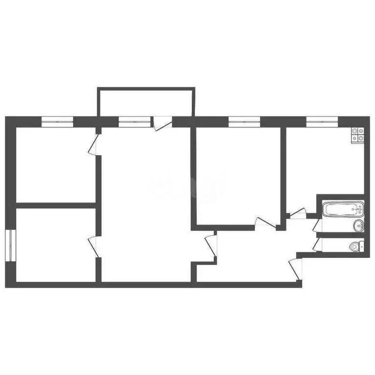 4-комнатная квартира: Ангарск, 13-й микрорайон, 12 (59.8 м) - Фото 0