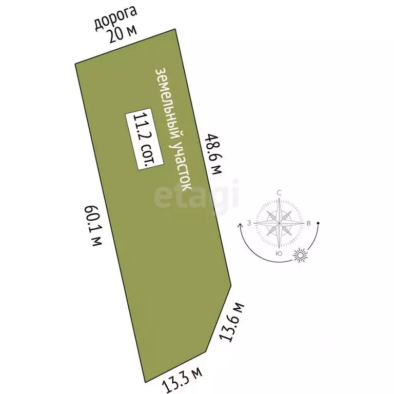 Участок в Мордовия, Лямбирский район, с. Берсеневка  (11.2 сот.) - Фото 1