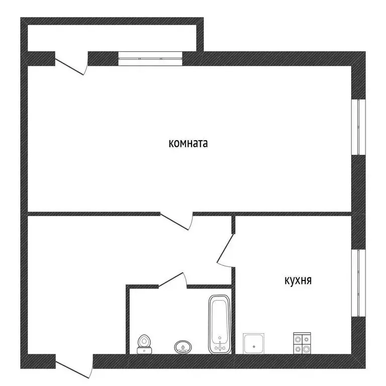1-комнатная квартира: Кириши, проспект Ленина, 16 (32.8 м) - Фото 1