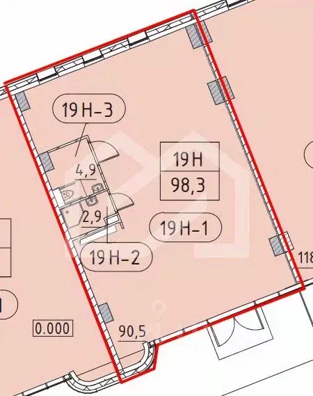 Помещение свободного назначения в Москва Марк жилой комплекс, к3 (98 ... - Фото 2