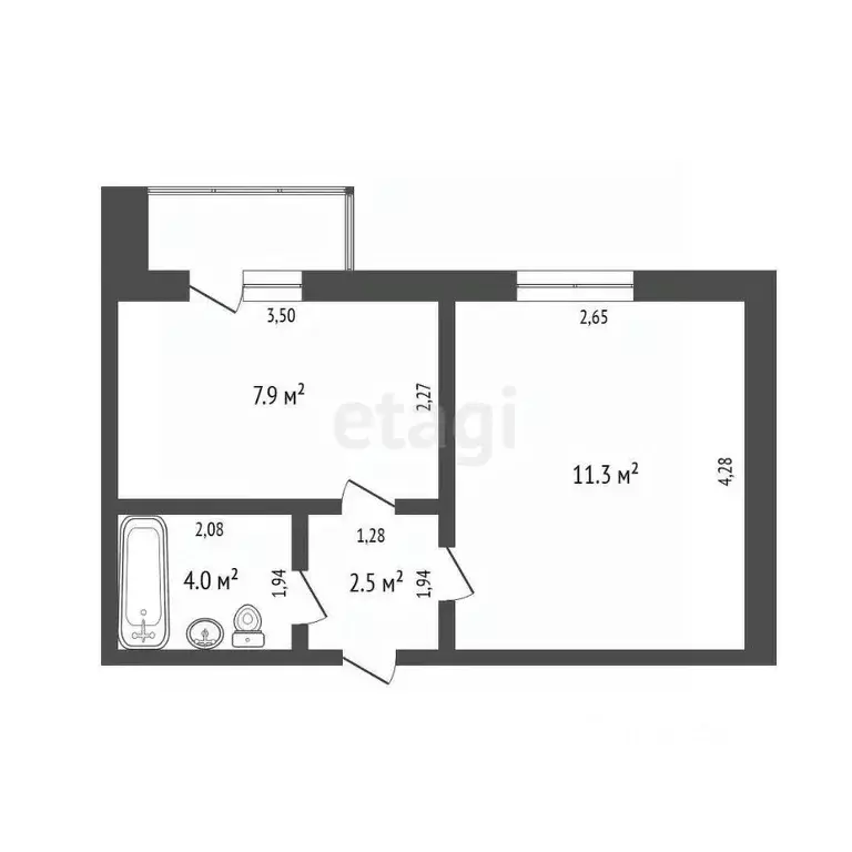 1-к кв. Кемеровская область, Юрга просп. Победы, 45 (25.7 м) - Фото 1