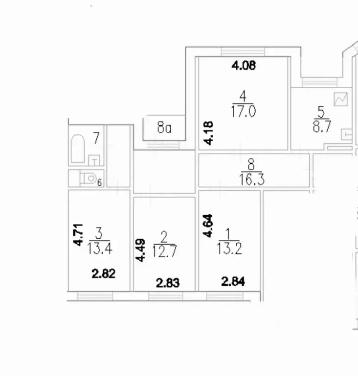 4-к кв. Москва Большая Черемушкинская ул., 2К6 (85.3 м) - Фото 0