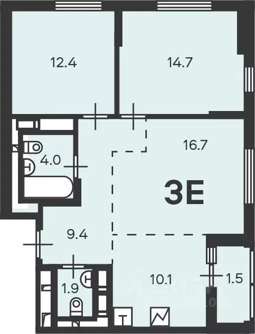 3-к кв. Москва Кусковская ул., 12/1 (70.0 м) - Фото 1