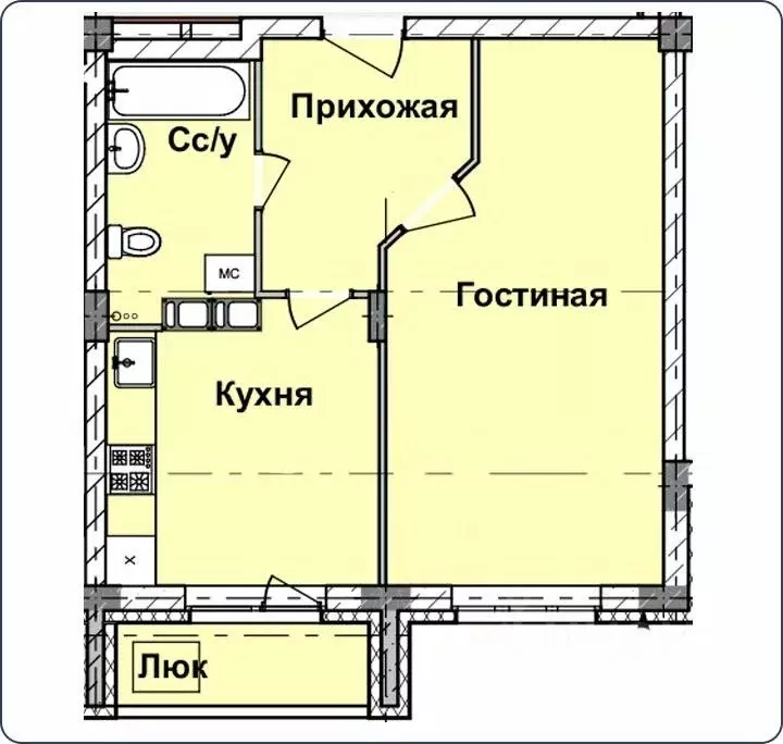 1-к кв. Нижегородская область, Нижний Новгород Деловая ул., 22 (42.4 ... - Фото 0