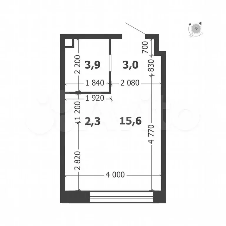 Квартира-студия, 24,8 м, 7/18 эт. - Фото 1