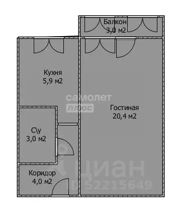 1-к кв. Башкортостан, Стерлитамак ул. Худайбердина, 145 (33.3 м) - Фото 1