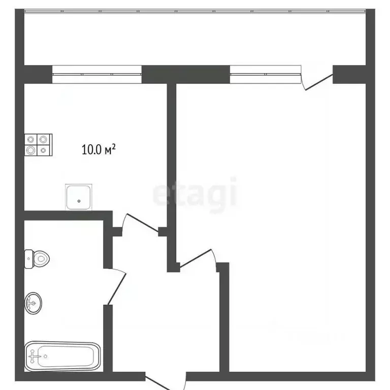 1-к кв. Тюменская область, Тюмень Минская ул., 5 (29.5 м) - Фото 2