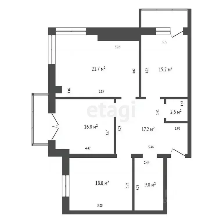 3-к кв. Красноярский край, Красноярск ул. Весны, 34 (107.0 м) - Фото 2