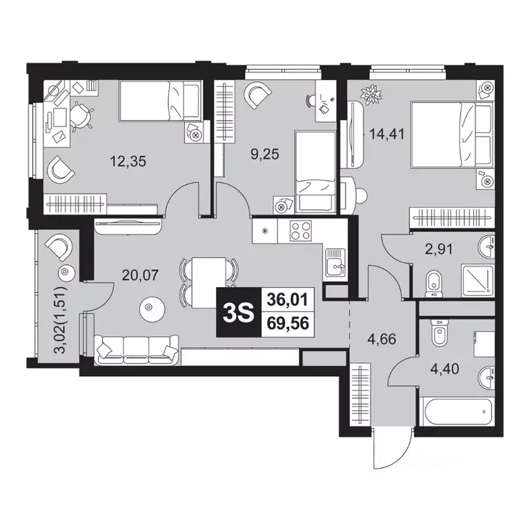 4-к кв. Пензенская область, Пенза Тепличный мкр, Прованс жилой ... - Фото 1