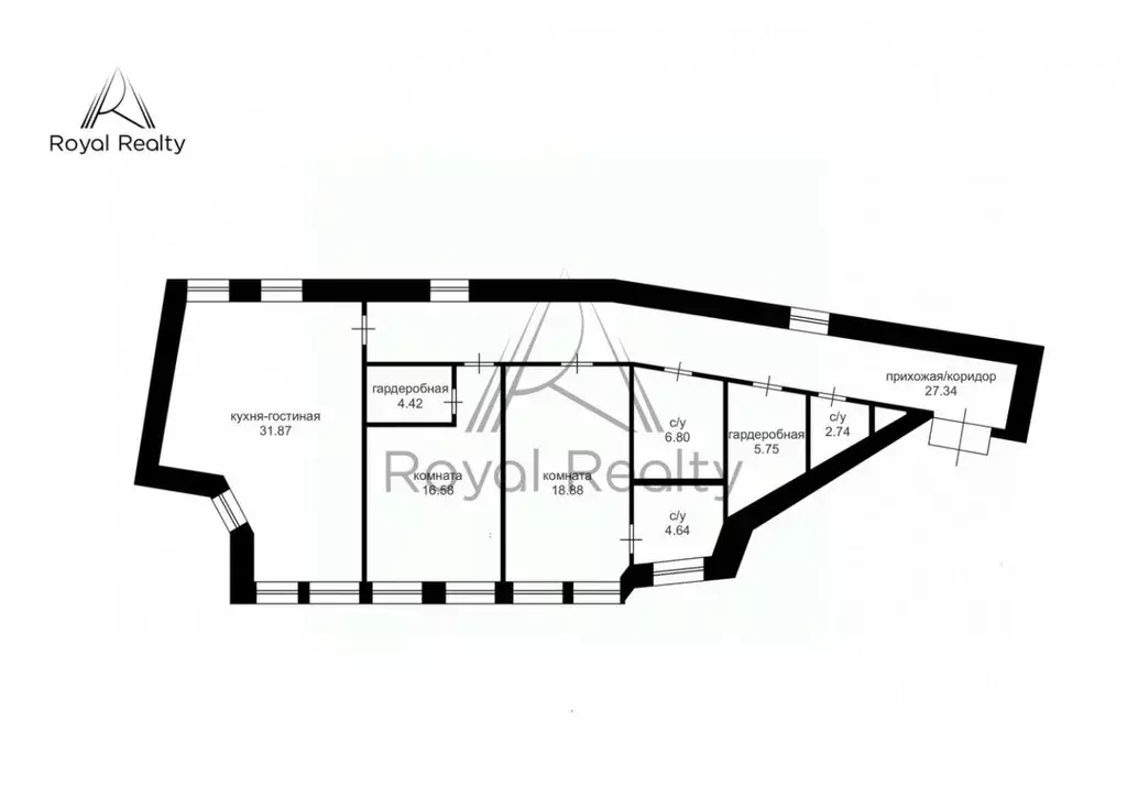 3-к кв. Санкт-Петербург ул. Радищева, 17-19 (119.0 м) - Фото 2