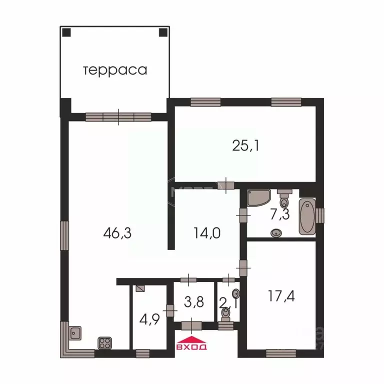 Дом в Калининградская область, Гурьевский муниципальный округ, пос. ... - Фото 2