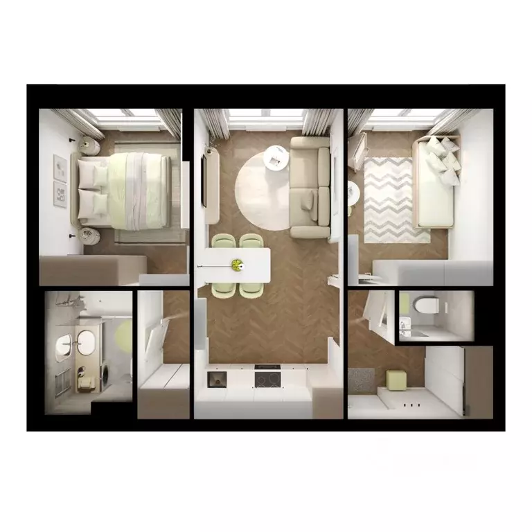 2-к кв. Московская область, Ленинский городской округ, Боброво пгт ... - Фото 1