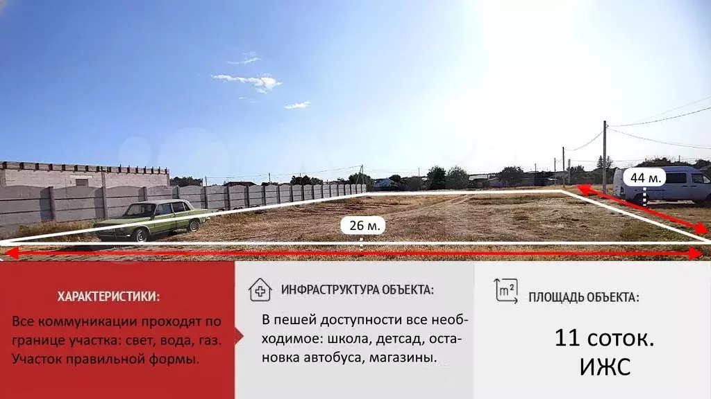 Участок 11 сот. (ИЖС) - Фото 1