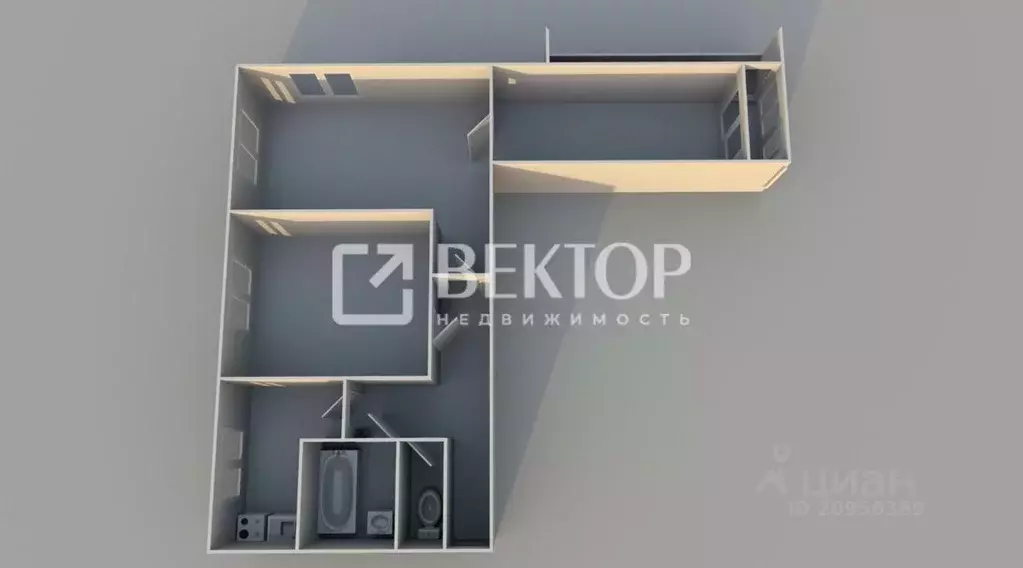 3-к кв. Ярославская область, Ярославль ул. Ухтомского, 23 (59.0 м) - Фото 2