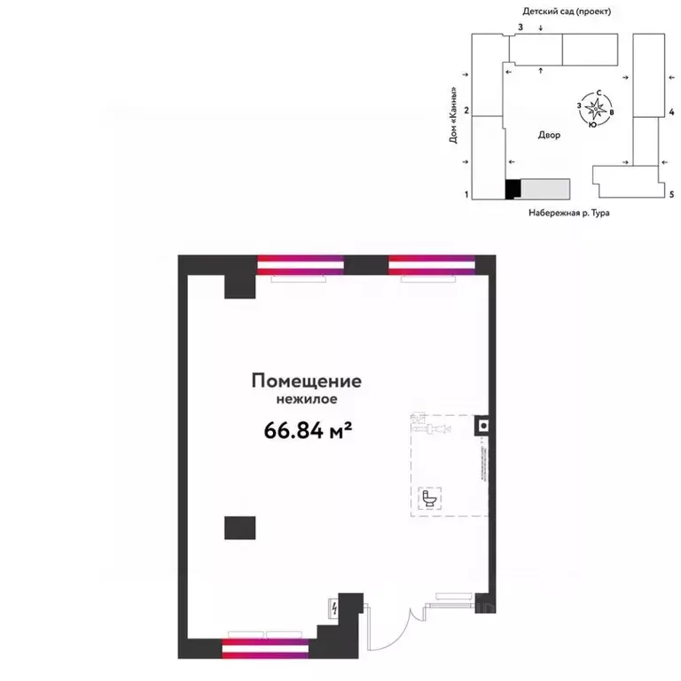Торговая площадь в Тюменская область, Тюмень Береговая ул., 100к1 (67 ... - Фото 0