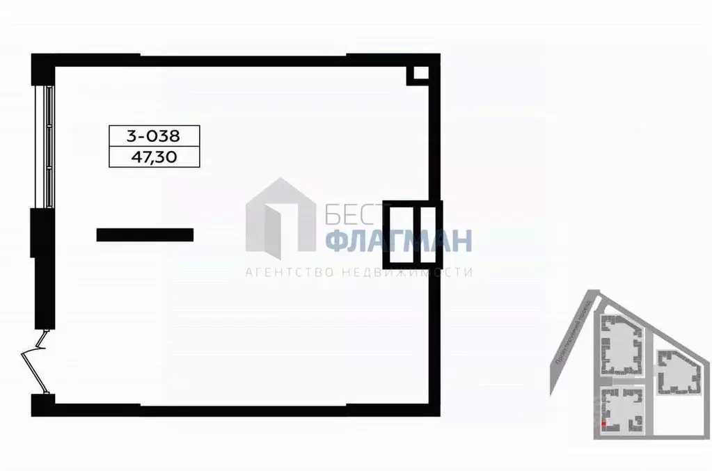 Помещение свободного назначения в Москва № 160 кв-л, 1Вк4 (47 м) - Фото 2