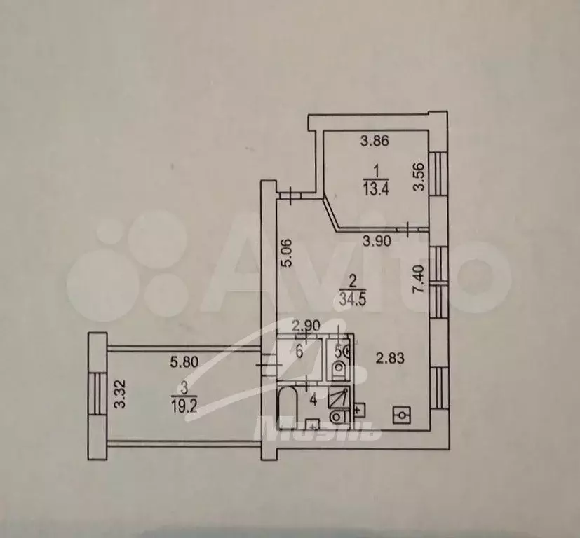 3-к. квартира, 75,6 м, 2/8 эт. - Фото 0